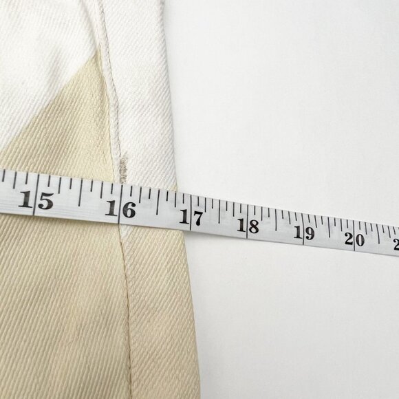 H&M Studio Collection Straight Slim Jeans. Light Beige Striped. Size 2 - Picture 9 of 15